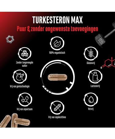 VitamineVersand 24 Turkesterone Max 120 capsules Extra high dosage with 1510 mg per daily portion With Bioenhancer Without unwanted additives Vegan - Buy Online on GoSupps.com
