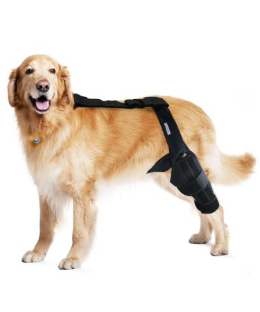 MerryMilo Dog Knee Brace Pet Supplies for Support with Cruciate Ligament Injury Joint Pain and Muscle Sore Adjustable Rear Leg Braces for Dogs Color: Black Size: M
