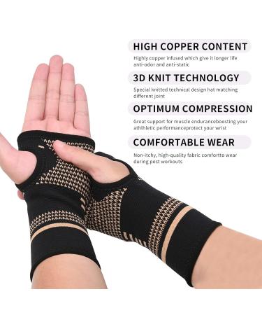 Buy Elastic Wrist Compression Sleeve - Best Carpal Tunnel Support & Wrist Brace for Sports Workout & Typing - Ideal for Tendonitis Relief - Buy Online on GoSupps.com
