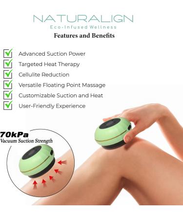 Naturalign Electrical Cupping Therapy Device | Intelligent Massager for Cellulite Reduction & Muscle Care | Red Light Heat Therapy & GUA SHA Treatment - Buy Online on GoSupps.com