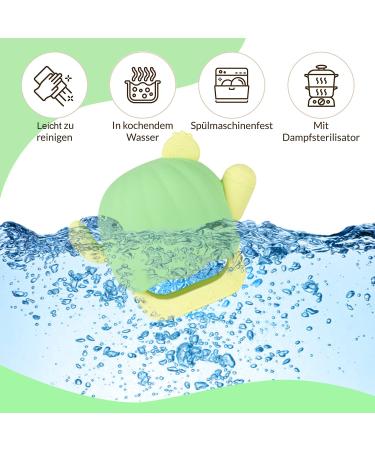 2 Pack Baby Bite Ring Toy | Food-Grade Silicone Teething Aid | Biting Glove for Infants 3+ Months | Soothing Gum Relief - Buy Online on GoSupps.com