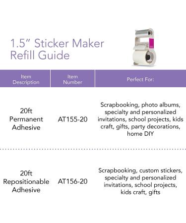 Xyron X150 Sticker Maker  For Scrapbooking  Crafts  Cards  School Projects  Acid-Free Adhesive  Portable  Purple (XRN150) Machine - Buy Online on GoSupps.com