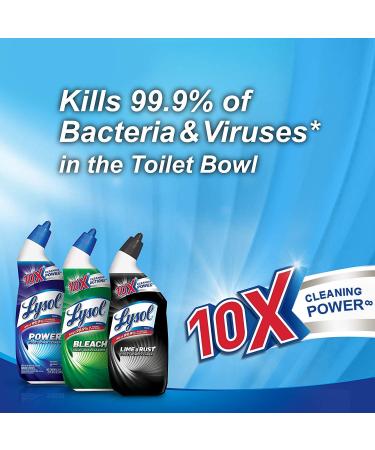 Lysol Power Toilet Bowl Cleaner 10X Cleaning Power 8 oz - Pack of 4 - Buy Online on GoSupps.com