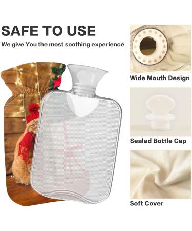 Buy Festive Christmas Motif 2L Hot Water Bottle - Soft Fleece Cover for Hot & Cold Therapy | International Shipping Available - Buy Online on GoSupps.com