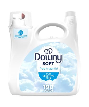 Downy Free & Gentle Fabric Softener (Fabric Conditioner) 140 fl oz 190 Loads Hypoallergenic 140 Fl Oz (Pack of 1) Unscented