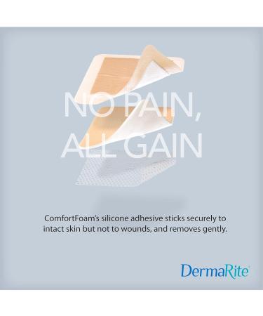ComfortFoam 6x6 Foam Wound Dressing 10 Pack - Soft Silicone Adhesive, Highly Absorbent, Latex-Free - Buy Online on GoSupps.com