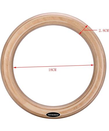 Yimidear Wood Olympic Rings Gymnastic Rings for Strength Training - 2.8 cm - Buy Online on GoSupps.com