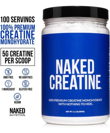 NAKED Vanilla Mass Gainer (8LB Bulk) Creatine Monohydrate 500g (100 Servings) Non-GMO Gluten Free Soy Free No Fillers Strength Support - Buy Online on GoSupps.com