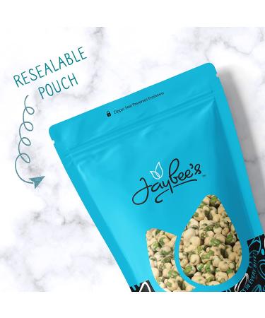 Jaybee's Nuts Wasabi Peas 15 oz Resealable Pouch - Sweet & Spicy Crunchy Snack | Healthy Source of Fiber and Protein | Kosher - Perfect Car Snacks for Road Trips & Hiking - Buy Online on GoSupps.com