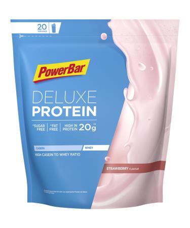 Powerbar DELUXE Protein Strawberry 500g - High Protein Whey Powder - Sugar-free and Fat-free 24540002 Orange TU EU
