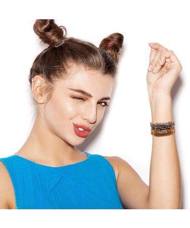 20Pcs Boho Hair Ties - Elastic Ponytail Holders for Women - Soft Hair Bands in 5 Styles and 10 Colors - No Damage Hair Elastics - Buy Online on GoSupps.com