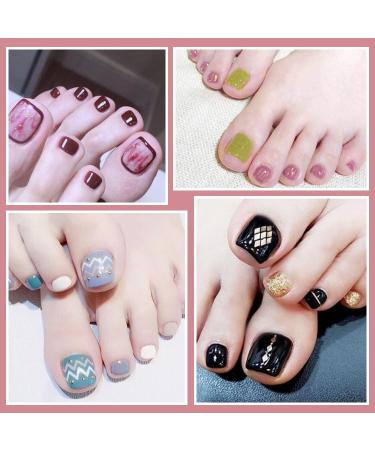 SILPECWEE Toe Nail Stickers - 40 Sheets Full Nail Wraps for Women | Self Adhesive Gel Nail Strips with Nail File | Manicure Sticker Nails Accessories - Buy Online on GoSupps.com