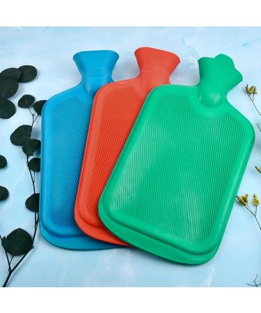 Doduos 3-Pack Hot Water Bottles - 2L Rubber Heat Bottles for Pain Relief & Cozy Nights - Back Neck Waist Feet Period Cramps Pregnancy - Available in 3 Colors - Buy Online on GoSupps.com