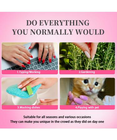 Buy Dusty Pink Press on Nails - Short Oval Acrylic Fake Nails for Women - Reusable & Glossy - 24 Pcs Medium Almond Soft Gel False Nails - Buy Online on GoSupps.com