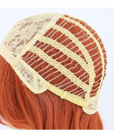 Topcosplay Long Wavy Orange Wig with Headband Scarf | Perfect for Halloween Costume & Cosplay - Buy Online on GoSupps.com