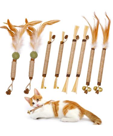 Halinuia Kausticks for Cats 8 pieces Matatabi Stick Cat Katzenmnint sticks for cats Caus sticks ameizpet KatzenTicks for tooth cleaning cats dental care toys dental Kausticks