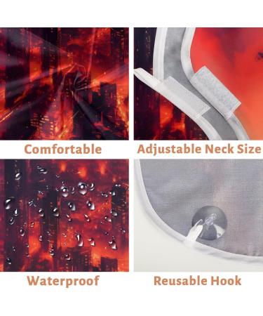 Scenic City Flame Beard Bib Apron - Best Beard Hair Catcher for Men | Perfect Father's Day Anniversary & Christmas Gifts with Suction Cups - Buy Online on GoSupps.com