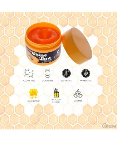 Edge Control Gel Set with Shine 'n Jam Extra Hold Hair Gel and 3-in-1 Edge Brush - Perfect Shine and Jam Hair Gel for Sleek Styles Braiding Gel and Styling Gel - Buy Online on GoSupps.com