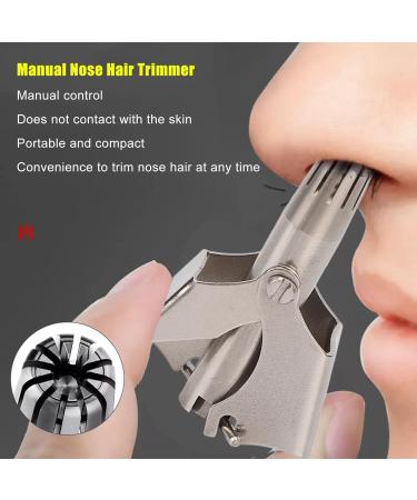 Manual Nose Hair Trimmer - 360 Stainless Steel Nasal Hair Trimmer for Men | Precision Grooming Tool - Buy Online on GoSupps.com