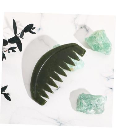 FRCOLOR 3-Piece Portable Jade Comb Set | Natural Jade Massage Tool for Facial & Head Care | Gua Sha Wide Tooth Scraper - Buy Online on GoSupps.com
