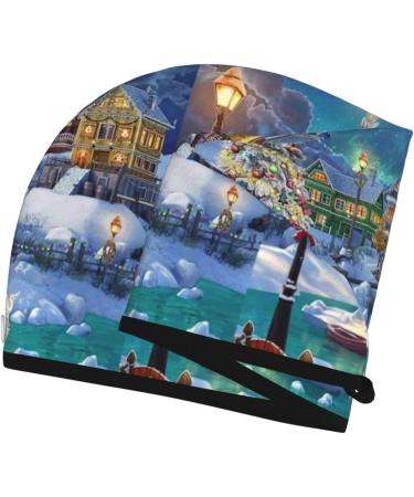 Hair Towel Wrap - Fast-Drying Towel Turban for Quick Hair Drying - Christmas Tree Design - Buy Online on GoSupps.com