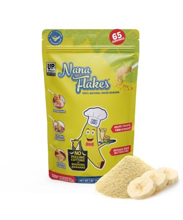 Nana Flakes 100% Pure Banana Flakes Food Powder - Natural - Great Source of Potassium & Fiber (Banana One Pound Bag) 1 Pound