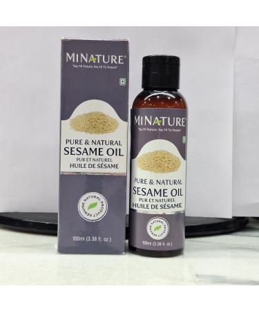 mi nature Sesame Oil | Gingelly (white til/sesame) | Edible &r Hair care| Light & Non-Sticky | Plant Derived | No artificial colours flavor additives or preservatives |100ml (3.38 fl oz)