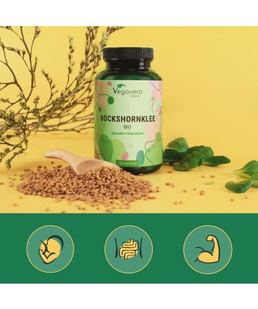 Fenugreek Organic 2900 mg | Extraction in France | 1.5% Saponins | DIGESTION + BREASTFEEDING | 120 Capsules | Vegan and No Additives | Vegavero  - Buy Online on GoSupps.com