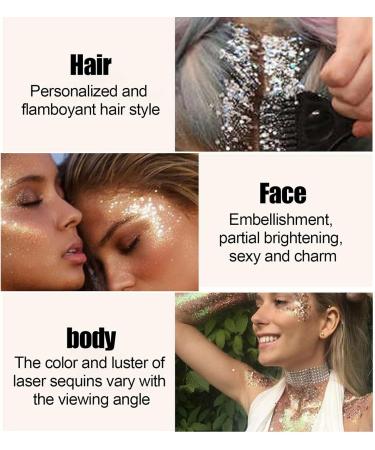 5 Pcs Cosmetic Chunky Holographic s with 5 Colors - Sequin Gel Makeup Shimmering Eye Shadow for Cheekbones Eyelids Collarbones Hair Lips Nails Canian - Buy Online on GoSupps.com