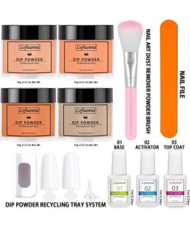 Lofuanna Dip Powder Nail Kit Starter - Halloween Pumpkin Theme | DIY French Manicure Set for Beginners | All-in-One Dipping Powder with Base, Top Coat & Activator - No UV/LED Needed - Buy Online on GoSupps.com
