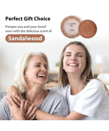 Buy Bee & Flower Sandalwood Perfumed Bar Soap - Luxurious 3.7 Oz Cleansing & Moisturizing Soap for Hair Face & Body - Ideal Travel Size - Buy Online on GoSupps.com