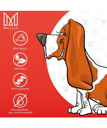 Mersjo Dog Snacks - 2000g Gently Dried Meat Treats for Training | All Breeds & Sizes | 4 Pack Mix (Rabbits) - Premium Dog Food & Delicacies - Buy Online on GoSupps.com