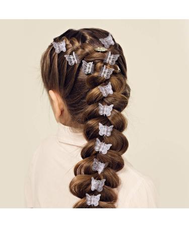 60 Pcs Mini Butterfly Hair Claws Clips - Clear Plastic Pins for Girls & Women - Buy Online on GoSupps.com