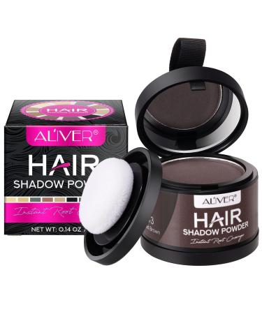 Approach powder waterproof hairline hair powder Immediate effect hair concealer to fill up with thinner hair for women and men (#3Med brown)