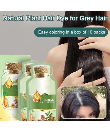 (100% 5 star) Natural Plant Hair Dye Botanical Bubble Hair Dye 20ml x 10 Packs | Fruitcolor Hair Dyeing Cream Natural Plant Hair Dye Shampoo | Pure Plant Extract (Chestnut Brown) - Buy Online on GoSupps.com