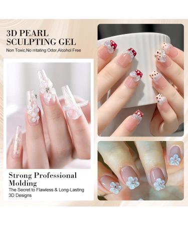 Nail sculpting gel 3D nail gel | Non-sticky 3D hard molding gel | 5G easy-drying white manicure supplies for sculpting and building - Buy Online on GoSupps.com