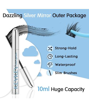 KevKev Eyelash Glue for Cluster Lashes - 10ml Black Quick Dry Super Strong Hold with Remover & Cotton Swabs - Buy Online on GoSupps.com