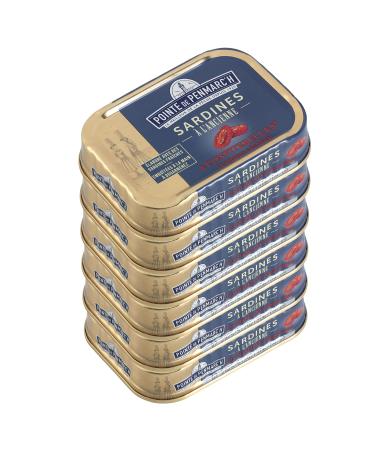 Old-style sardines in olive oil and confiterelles Pointe de Penmarc'h set of 6 cans of 115 g Delivery in 2 to 3 working days from Brittany