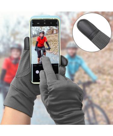 Alpidex Light Sports Gloves - Touchscreen Running & Winter Bike Gloves | Thin Warm Liner - Gray M - Buy Online on GoSupps.com