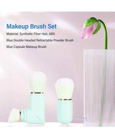 Portable Makeup Brush Set Double Head Retractable Brush with 360 Degree Rotating Handle Soft Synthetic Bristles for Thickened Die Casting for Durability - Buy Online on GoSupps.com