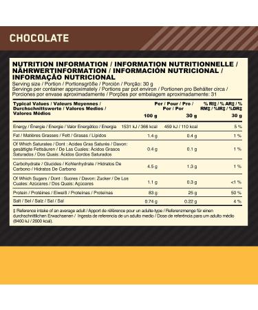 ON Gold Standard 100% Isolate Whey Protein 930g - Chocolate | BCAAs and Glutamine | Pre & Post Workout Supplement - Buy Online on GoSupps.com