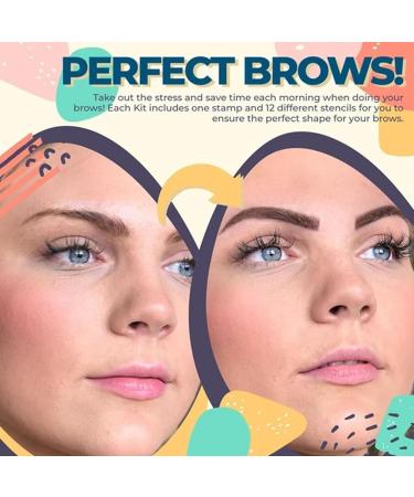  Cankypu Cankypu Eyebrow Stamp + 24pcs Brow Cards Portable Brow Stamp Shaping Kit Brdough Poke Vlen Color Natural Eyebrows - Buy Online on GoSupps.com