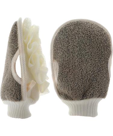 Double-Sided Bath Peeling Glove | Shower Scrubber & Luffa Sponge for Dead Skin Removal | Soft & Effective Exfoliation - Buy Online on GoSupps.com