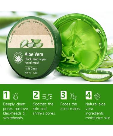 Aloe Vera Peel Off Blackhead Remover Mask - Whitehead Removal & Oil Control - 2 Piece Set - Buy Online on GoSupps.com