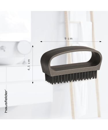 Hausfelder hand brush nail brush with handle nail cleaner brush hard nail scrubbing brush cleaning brush set of 4 black anthracite matt set of 4 Black - Buy Online on GoSupps.com