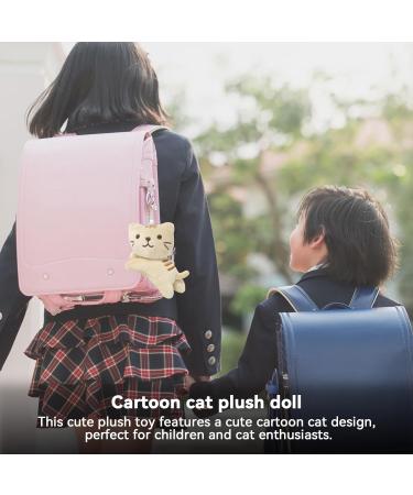Buy Kawaii Cat Plush Key Pendant | Cute Cartoon Keychain - Soft Plush Figure Toy - Buy Online on GoSupps.com