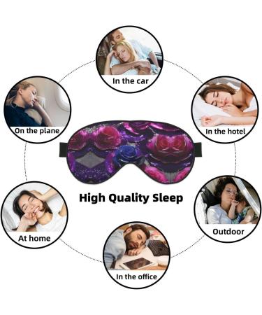Glitter Sequin Roses Print Unisex Sleep Mask | Double-Sided Eye Mask for Sound Sleep & Skin Care International Shipping Available - Buy Online on GoSupps.com