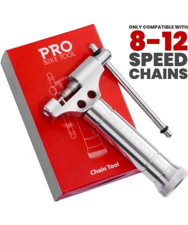 PRO BIKE TOOL Universal Chain Tool with Spare Pushing Pin - 8-12 Speed Chains Splitter - Silver - Buy Online on GoSupps.com