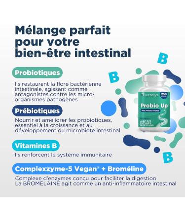 Probiotique flore intestinale - 250 g lules - 20 souches bact riennes Probiotiques et prebiotique lactobacillus gasseri Bifidobact ries Enzymes digestives Inuline FOS 20 milliards UFC - Buy Online on GoSupps.com