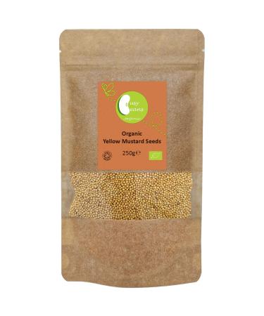 Organic Yellow Mustard Seeds - Certified Organic - by Busy Beans Organic (250g) - Buy Online on GoSupps.com